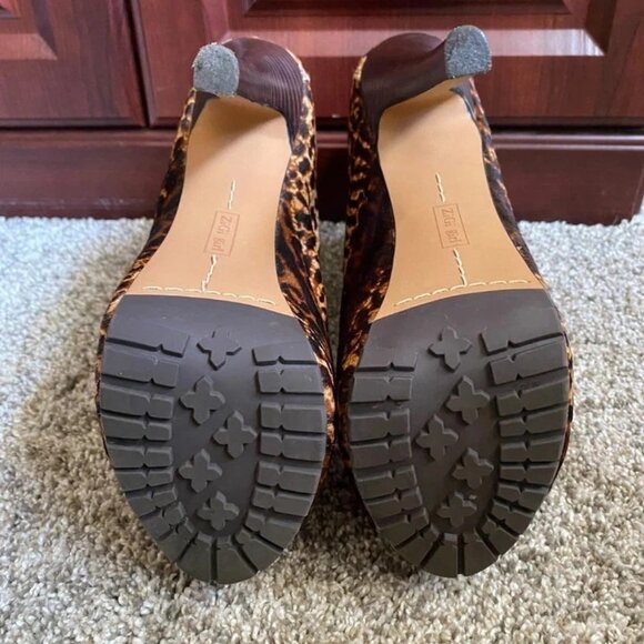 Authentic ZiGi Girl Z-JO Leopard Print Platform Boots 6" Heel - Picture 5 of 8